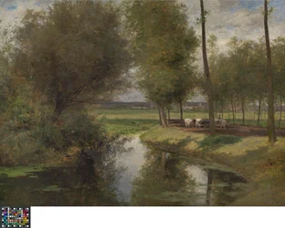 Landscape by the River Lys or The Road to the 