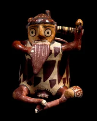 Anthropomorphic Vase Representing a Musician Playing the Pan Flute