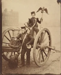 Trumpeter Gritten and Trumpeter Lang at Woolwich, 1856