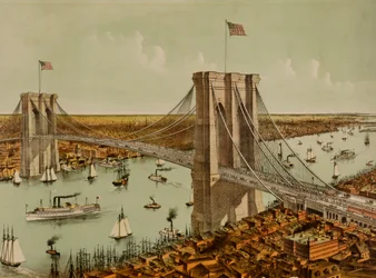 Great East River Suspension Bridge