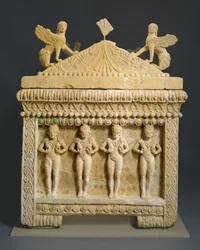 Limestone sarcophagus: the Amathus sarcophagus, c.460 BC