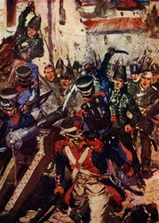 The Rifle Brigade Clearing a Village