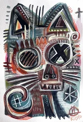 Abstract Cat Face