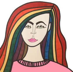 Rainbow Haired Girl