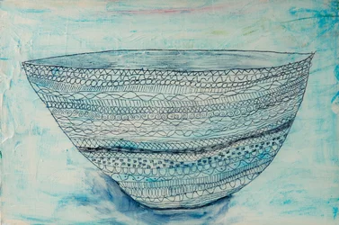Doodle Blue Bowl