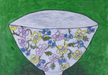 Colorful Floral Bowl