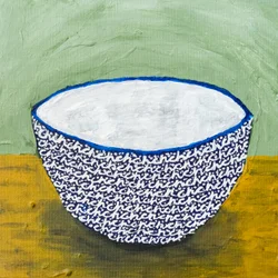 Patterned Blue Bowl