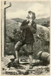 "Christian before the cross" from "The Pilgrim