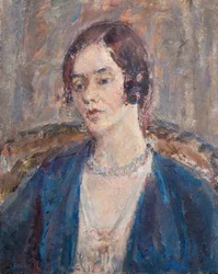 Melancholic Woman in Blue, c. 1935