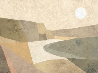 Desert River Moonscape