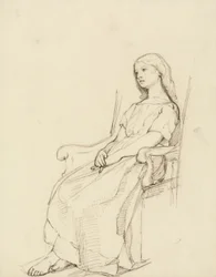 Study of a Young Girl, Seated
