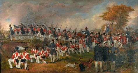 The 6th (1st Royal Warwickshire) Regiment of Foot on exercise while stationed at Portsmouth