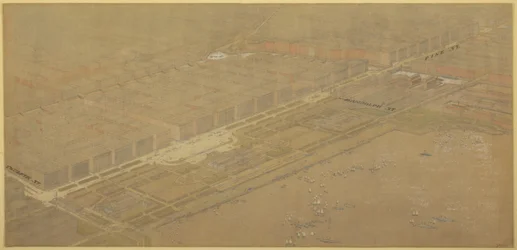 Plate 114 from The Plan of Chicago, 1909: Chicago. Proposed Boulevard and Parkway on Michigan Avenue and Pine Street