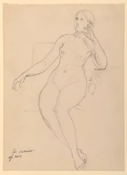Female Nude Seated, 1870–80