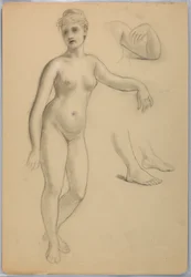 Female Nude Standing, Sep, 1860–70