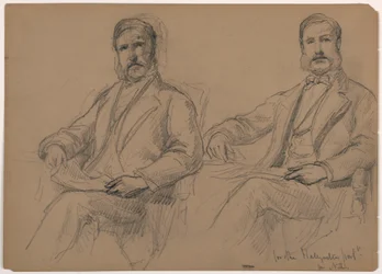 Julius Hallgarten Seated, Two Studies; Verso: Mr. Hunt Standing, 1884