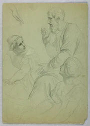 King and Two Women, Separ, ca. 1845