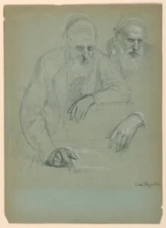 Two Studies of Daniel Hun, 1881