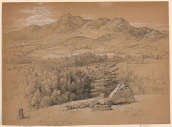 View of Mount Chocorua, from Hill to Right of Albany Road, September 12, 1854
