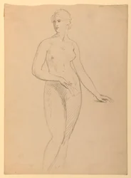 Female Nude, Study for Portrait of Mrs. Henry Schieffelin