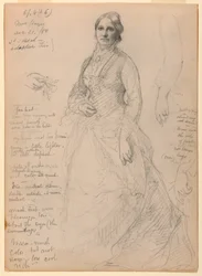Mrs. Rutherford B. Hayes Standing, Studies of Arm and Hands