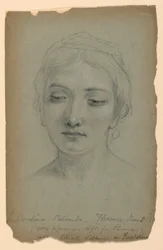 Sketch of Carolina Palombo, Study for "The Goldsmith