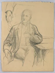 Sketch of Man Seated in Armchair