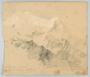 Sketch of Mt. Blanc at Sunrise