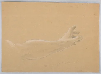 Study of Hand for Angel Appearing to St. Peter in Early Christian Martyrs