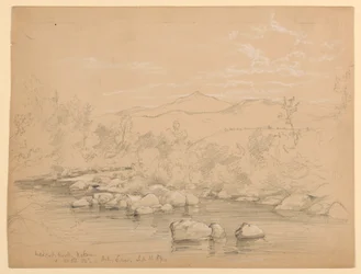 View of Moat Mountain from Wildcat Brook, Jackson, New Hampshire, Looking Southwest