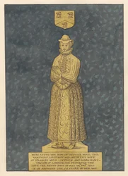 Brass Plate for Mrs. Hester Heve from East Ham Church