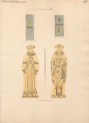 Brass Plate for Two Unidentified Clerics, from Barking Church