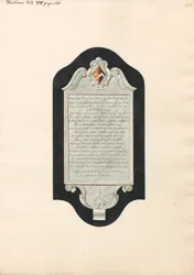 Memorial to Henry and Penelope Colchester, and Four Children and Two Grandchildren, from West Ham Church
