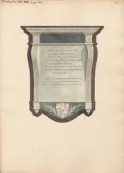 Memorial to John William from Harlington Church