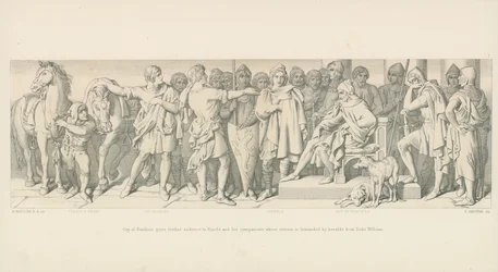 Guy of Ponthieu Gives Further Audience to Harold and His Companions, Whose Release is Demanded by Heralds from Duke William