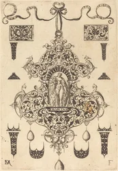 Large Pendant, Charity Standing at Centre