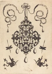 Large Pendant, Lower Left and Right Two Creatures of the Sea