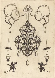 Large Pendant, Lower Left and Right Two Winged 