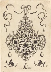 Large Pendant, Ornamental Foliage Design