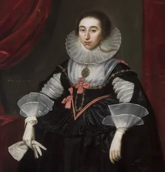 Detail of portrait of Elizabeth Cavendish, 1624