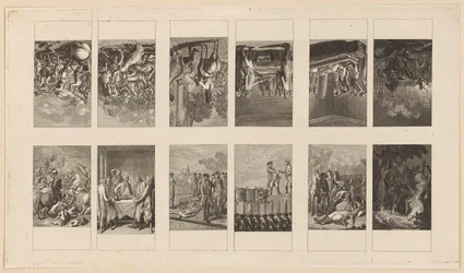 12 sheets with Brandenburg war scenes