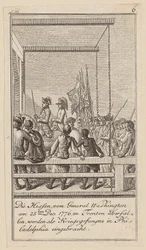 Sheet 6 from the series for the essay "The History of the Revolution of North America", by M. C. Sprengel.