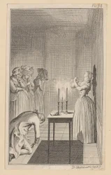 Clarisse Threatens to Stab Herself with a Knife to Protect Her Honor from Lovelace