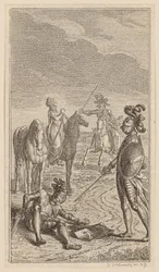 Abduction, or Knight Karl von Eichenhorst and Miss Gertrude von Hochburg, sheet from the first edition of "Poems by Gottfried August Bürger"