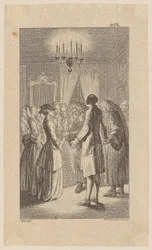 Miss West in the Room of Comus, Agrees to the Marriage Settlement, Plate 16 from 