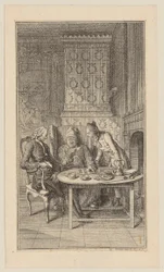 Sebaldus, the Old and Young Infant at the Table with a Lottery Ticket