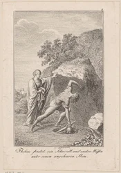 Theseus Finds a Sword and Other Weapons beneath a Stone, Plate 1 for Becker