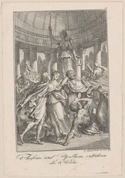 Theseus and Pirithous abduct Helen, plate 5 for Becker