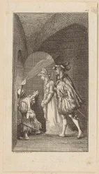 Title engraving for the chivalric romance "The Falcon"