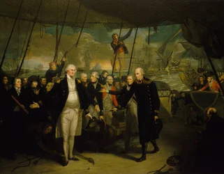 Duncan receiving the surrender of de Winter at the Battle of Camperdown
